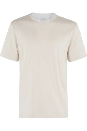 ELEVENTY Koszulki, Mężczyzna, Beżowy, M, Bawełna, Casualowy bawełniany T-shirt