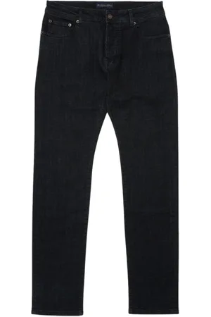 Brooks Brothers Jeansy, Mężczyzna, Czarny, W30, Bawełna, Czarne Jeansyy 5-Kieszeniowe