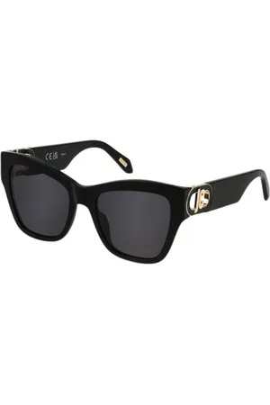 Roberto Cavalli Akcesoria, Kobieta, Czarny, ONE SIZE, Kobiece okulary przeciwsłoneczne z metalowymi detalami