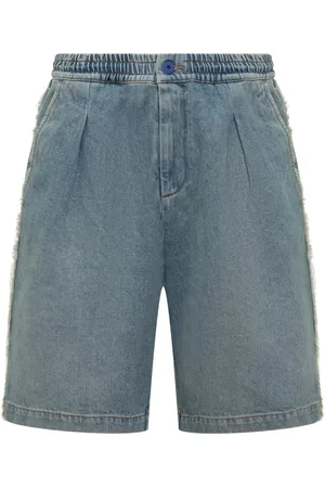 MARCELO BURLON Szorty, Mężczyzna, Niebieski, S, Denim, Denimowe Szorty Bermuda