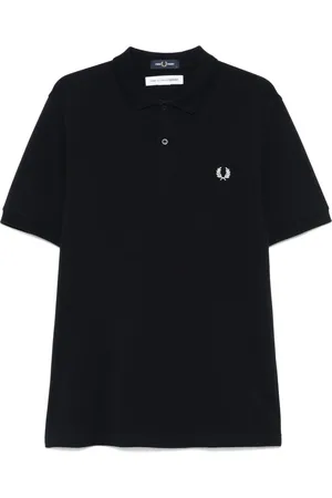 Comme des Garçons Koszulki, Mężczyzna, Niebieski, M, Slogan Polo Shirt