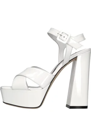 Sergio Rossi Buty, Kobieta, Biały, 38 1/2 EU, Sandały Białe