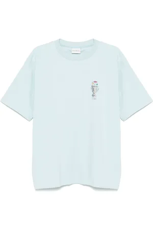 Drôle de Monsieur Koszulki, Mężczyzna, Niebieski, M, Niebieskie T-shirty i Pola Kolekcja