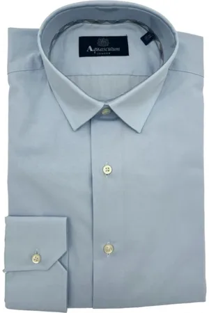 Aquascutum Koszule, Mężczyzna, Niebieski, M, Męska Bawełniana Koszula