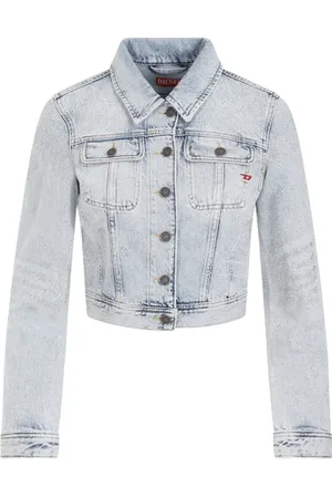 Diesel Kurtki, Kobieta, Niebieski, S, Denim, Klasyczna kurtka jeansowa Denim