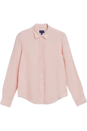 GANT Bluzki, Kobieta, Pomarańczowy, S, Len, Lniana koszula Chambray Reg