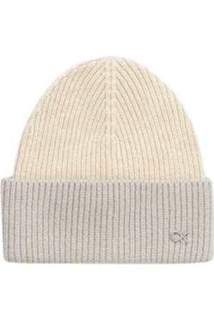 Calvin Klein Akcesoria, Kobieta, Beżowy, ONE SIZE, Czapka Chunky Beanie