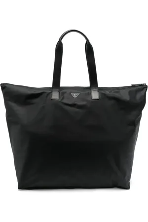 Emporio Armani Torebki, Kobieta, Czarny, ONE SIZE, Stylowa Torba Shopper z Pudełkiem