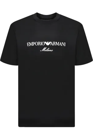 Emporio Armani Koszulki, Mężczyzna, Czarny, L, Bawełna, Biała Koszulka z Krótkim Rękawem i Logo
