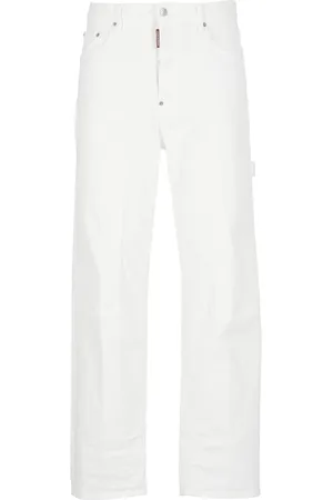 Dsquared2 Jeansy, Mężczyzna, Biały, S, Bawełna, Cargo Cotton Jeansy