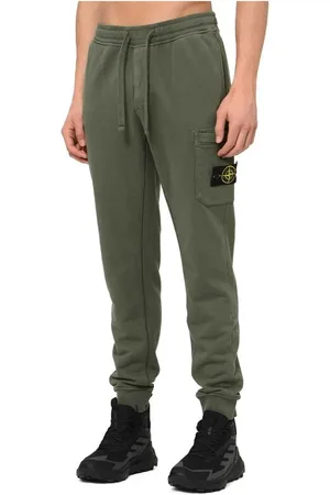 Stone Island Spodnie, Mężczyzna, Zielony, XL, Beige Regular Fit Spodnie Dresowe