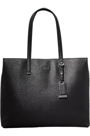 Calvin Klein Torebki, Kobieta, Czarny, ONE SIZE, Skóra, Elegancka i Funkcjonalna Torba na Ramię