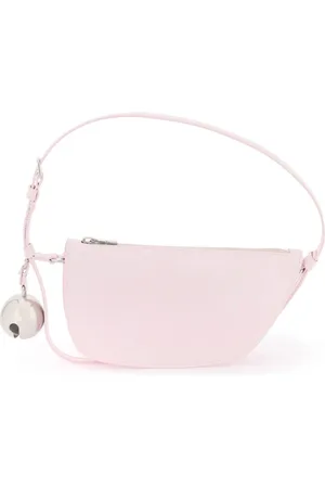 Burberry Torebki, Kobieta, Różowy, ONE SIZE, Skóra, Lakierowana torebka na ramię Crinckled Patent Leather Shield