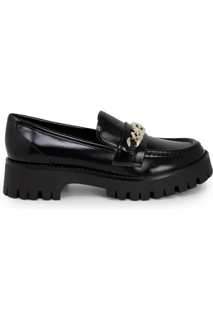 Guess Buty, Kobieta, Czarny, 39 EU, Gładkie wsuwane mokasyny gumowe