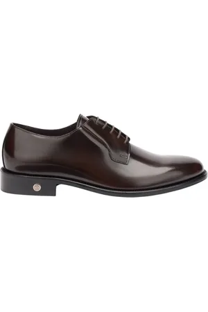 Roberto Cavalli Buty, Mężczyzna, brązowy, 40 EU, Metallic Lace-Up Mokasyny z Efektem Błyskawicznym