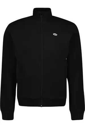 Diesel Bluzy, Mężczyzna, Czarny, M, Bawełna, S-Lock-Doval-PJ Zip-through