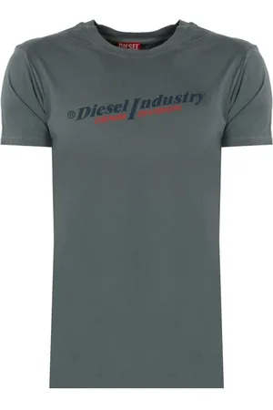 Diesel Koszulki, Mężczyzna, Szary, L, Bawełna, T-shirt z okrągłym dekoltem