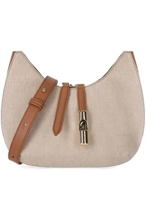 Furla Torebki, Kobieta, Beżowy, ONE SIZE, Skóra, Torba na ramię Goccia S