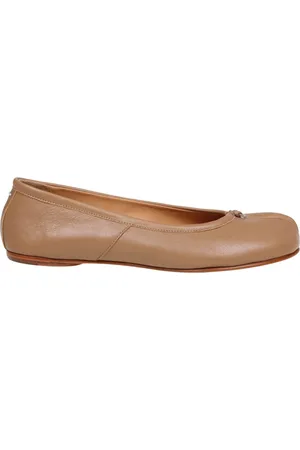 Maison Margiela Buty, Kobieta, brązowy, 36 EU, Skóra, Baleriny Tabi ze skóry w kolorze camel