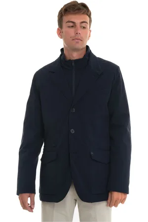 FAY Kurtki, Mężczyzna, Niebieski, M, Poliester, Field Jacket