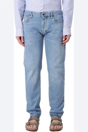 Emporio Armani Jeansy, Mężczyzna, Niebieski, W33, Bawełna, Proste Jeansyy