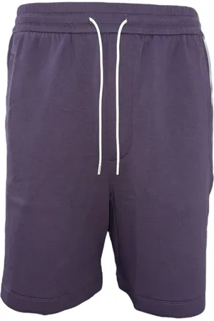 Emporio Armani Szorty, Mężczyzna, Fioletowy, M, Bawełna, Fioletowe szorty z logo o regularnym kroju