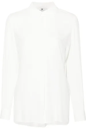Elisabetta Franchi Bluzki, Kobieta, Biały, XL, Koszula w kolorze kości słoniowej 360 Style