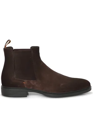santoni Buty, Mężczyzna, brązowy, 40 EU, Zamsz, Brązowe Botki na Kostkę dla Mężczyzn
