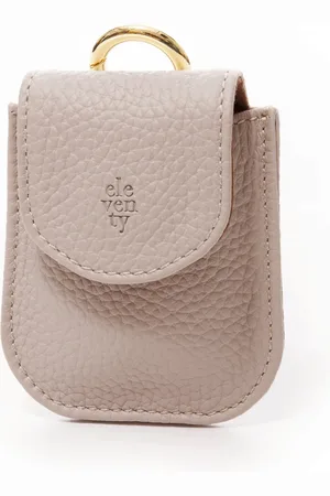 ELEVENTY Akcesoria, Kobieta, Beżowy, ONE SIZE, Skóra, Skórzany etui na słuchawki z cielęcej skóry Velvet