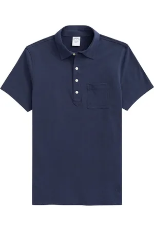 Brooks Brothers Koszulki, Mężczyzna, Niebieski, 2XL, Bawełna, Granatowa koszulka polo vintage z bawełny jersey
