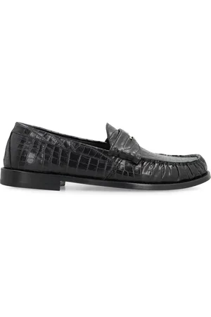 Rhude Buty, Mężczyzna, Czarny, 44 EU, Mokasyny ze skóry z okrągłym noskiem