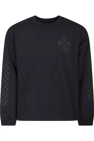 Rhude Koszulki, Mężczyzna, Czarny, M, Koszulka z Długim Rękawem z Logo