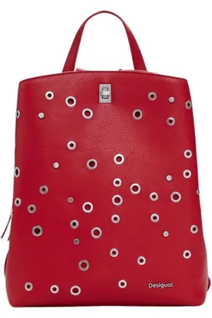 Desigual Torebki, Kobieta, Czerwony, ONE SIZE, Czerwony Plecak z Poliuretanu