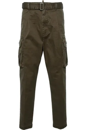 Dsquared2 Spodnie, Mężczyzna, Zielony, S, Bawełna, Cargo Slim-fit Trousers