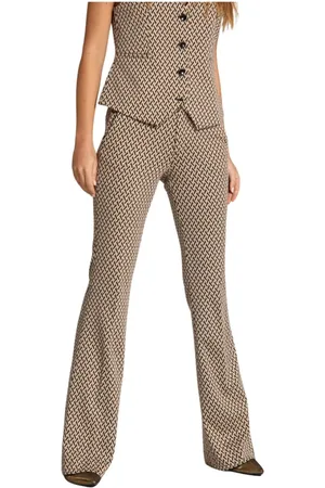 Masons Spodnie, Kobieta, Beżowy, 2XS, Beżowe spodnie chino Slim Fit w pepitkę
