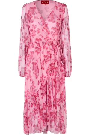 Crās Sukienki, Kobieta, Różowy, XS, Poliester, Debbie Dress