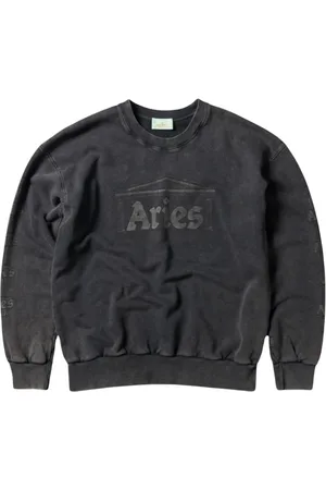 ARIES Bluzy, Mężczyzna, Czarny, L, Vintage Ancient Column Sweatshirt