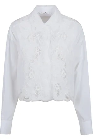 ERMANNO SCERVINO Bluzki, Kobieta, Biały, M, Bawełna, Koszula