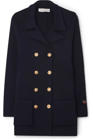 BUSNEL Płaszcze, Kobieta, Niebieski, L, Wełna, Victoria Jacket Marine