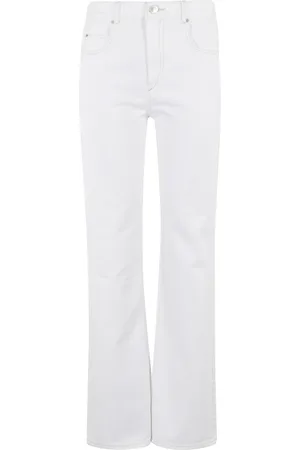 Isabel Marant Jeansy, Kobieta, Biały, M, Denim, Białe Dżinsy z Wysokim Stanem Proste Nogi