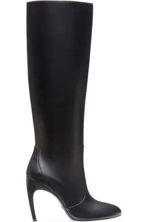Stuart Weitzman Buty, Kobieta, Czarny, 38 EU, Skóra, Luxecurve 100 Slouch Boot