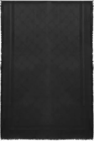 Elisabetta Franchi Akcesoria, Kobieta, Czarny, ONE SIZE, Czarny Monogram Fularz z Dżakardu