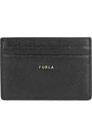 Furla Akcesoria, Kobieta, Czarny, ONE SIZE, Skóra, Wizytownik z Logo