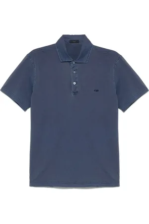 FAY Koszulki, Mężczyzna, Niebieski, M, Niebieskie T-shirty i Pola