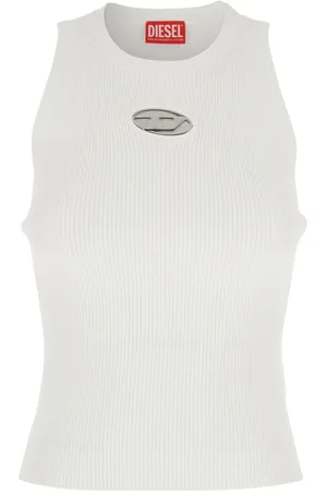 Diesel Koszulki, Kobieta, Biały, L, Poliester, M-Caddix Top