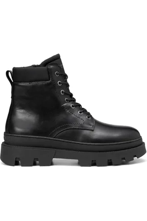 Marc O’ Polo Buty, Mężczyzna, Czarny, 41 EU, Skóra, Isak 9A Czarne Botki Sznurowane