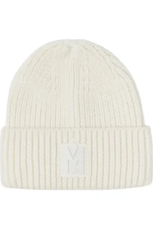 Mackage Akcesoria, unisex, Beżowy, ONE SIZE, Wełna, Ręcznie Robiona Czapka Toque z Prążkowanym Mankietem
