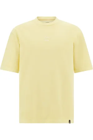 Boggi Milano Koszulki, Mężczyzna, Żółty, 2XL, Bawełna, Bawełniany T-shirt Jersey