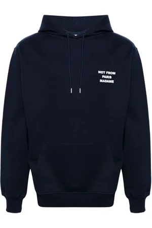 Drôle de Monsieur Bluzy, Mężczyzna, Niebieski, L, Bawełna, Granatowa Bluza Aw 24