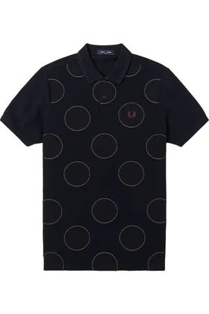 Fred Perry Koszulki, Mężczyzna, Niebieski, S, Bawełna, Koszulka Polo w Kropki